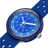 Swatch Flik Flak Fizz in Blue Quartz 31.85mm Watch FCNP002