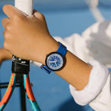 Swatch Flik Flak Fizz in Blue Quartz 31.85mm Watch FCNP002