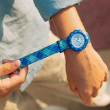 Swatch Flik Flak Loop in Blue Quartz 34.75mm Watch FPSP074
