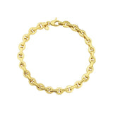 9ct Gold Round & Oval Link Bracelet