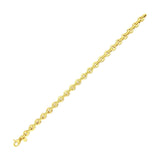 9ct Gold Round & Oval Link Bracelet