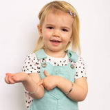 Sterling Silver Baby Star Motif Expandable Diamond Bangle