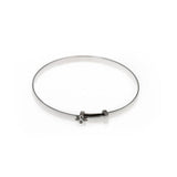 Sterling Silver Baby Star Motif Expandable Diamond Bangle