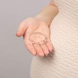 Sterling Silver Baby Heart Motif Expandable Diamond Bangle