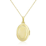 9ct Gold Oval Locket Necklace