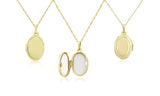 9ct Gold Oval Locket Necklace