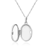 Sterling Silver Oval Locket Necklace