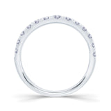 18ct White Gold Deep Curved Diamond Ring