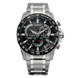 Citizen Perpetual Chrono A.T Eco Drive Silver Steel 43mm Mens Watch CB5898-59E