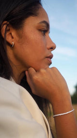 Carat London Sterling Silver Francine Round Prong Tennis Bracelet