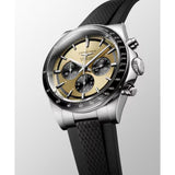 Longines Conquest Chronograph Automatic Silver Steel Black Rubber Strap 42mm Watch L38354329