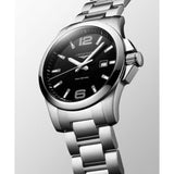 Longines Conquest Quartz Silver Steel Black Dial 43mm Watch L37604566