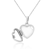Sterling Silver Pillow Heart Locket Necklace