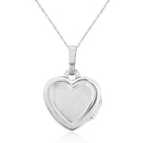 Sterling Silver Pillow Heart Locket Necklace