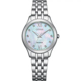 Citizen Silhouette Eco-Drive Silver Steel Mother of Pearl Dial 29mm Watch EM1010-51D