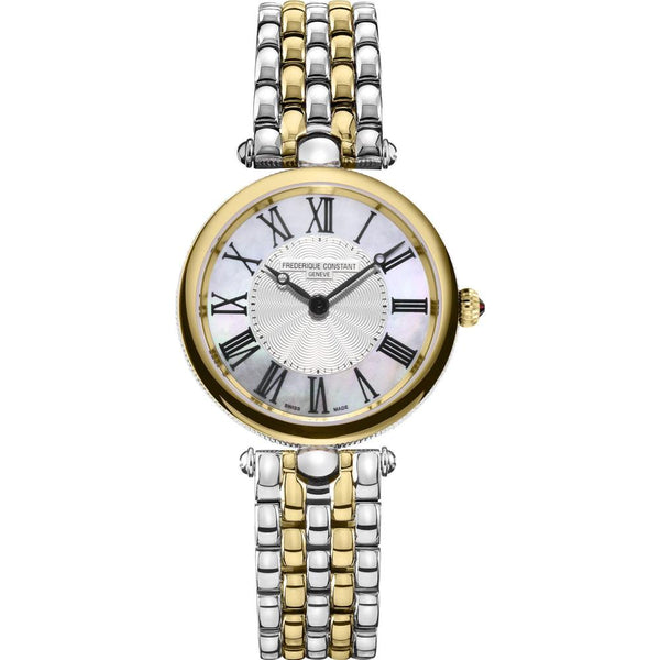 Frederique Constant Classics Art Deco Two-Tone Mother of Pearl 30mm Watch FC-200MPW2AR3B