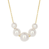 9ct Gold Cultured Pearl Trace Chain Necklace