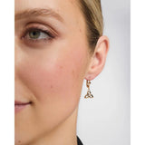 14ct Gold Trinity Knot Drop Earrings