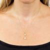 9ct Gold Freshwater Pearls Tier Drop Pendant Necklace