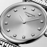La Grande Classique de Longines Quartz Silver Steel Grey Dial Ladies Diamond Watch L42094706