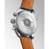 Longines Spirit Automatic Blue Leather Chronograph 42mm Watch L38204930