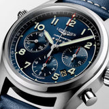 Longines Spirit Automatic Blue Leather Chronograph 42mm Watch L38204930