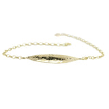 Martina Hamilton Leaf 9ct Gold Bracelet