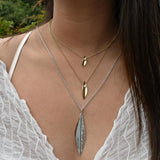 Martina Hamilton Leaf and Pearl 9ct Gold Necklace