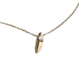 Martina Hamilton Leaf and Pearl 9ct Gold Necklace