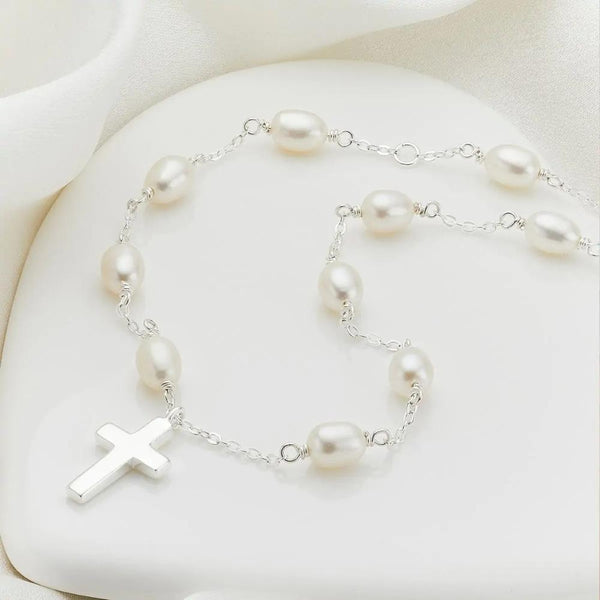 Molly Brown Pearl and Cross Necklace