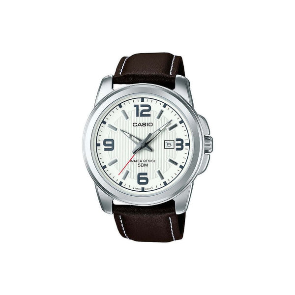 Casio Analogue Leather Strap Watch MTP-1314PL-7AVE