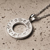 History of Ireland Sterling Silver Doughnut Necklace