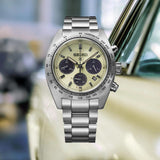 Seiko Prospex Speedtimer Solar Cream Dial Limited Edition 39mm Watch SSC959P1
