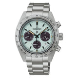 Seiko Prospex Speedtimer Solar Silver Steel Mint Green 39mm Watch SSC965P1
