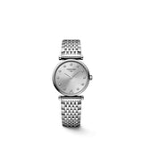 La Grande Classique de Longines Quartz Silver Steel Grey Dial Ladies Diamond Watch L42094706