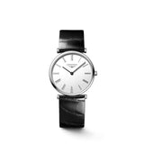 La Grande Classique de Longines Quartz White Dial Black Leather 29mm Watch L45124112