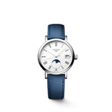 20% OFF - Longines Elegant Collection Moonphase Quartz Blue Leather 30mm Watch L43304112