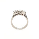 Platinum Three Stone 0.85ct Diamond Ring