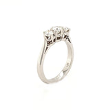 Platinum Three Stone 0.85ct Diamond Ring