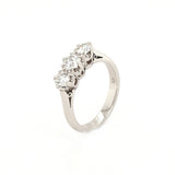 Platinum Three Stone 0.85ct Diamond Ring