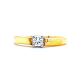 18ct Gold Princess Cut 0.35ct Solitaire Engagement Ring