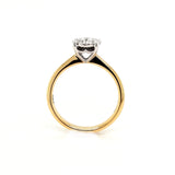18ct Gold Halo Solitaire Diamond Ring