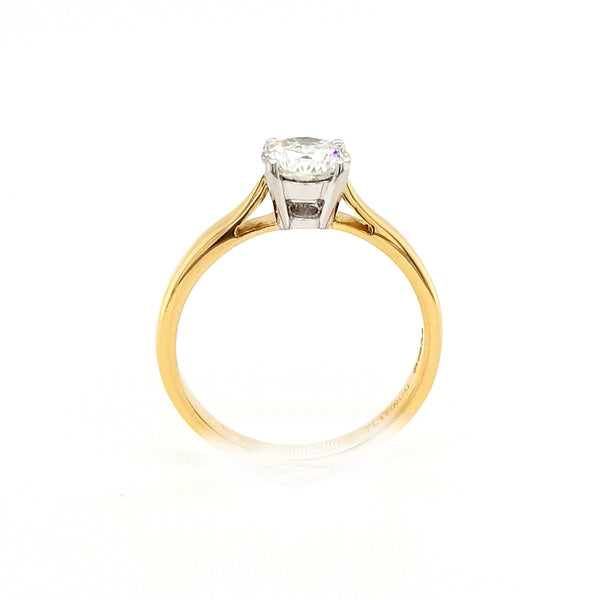 18ct Gold 0.84ct Diamond Solitaire Engagement Ring