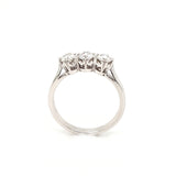 18ct White Gold Three Stone 0.65ct Engagement Ring