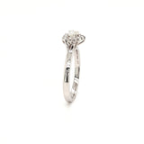 18ct White Gold Heart Diamond Engagement Ring