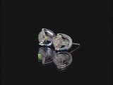 18ct White Gold 0.20ct Half Moon Diamond Earrings