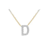 9ct Gold Diamond Initials "A-Z" Necklace