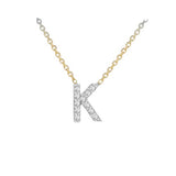 9ct Gold Diamond Initials "A-Z" Necklace