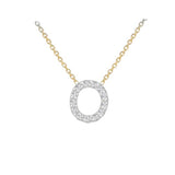 9ct Gold Diamond Initials "A-Z" Necklace