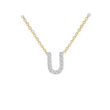 9ct Gold Diamond Initials "A-Z" Necklace